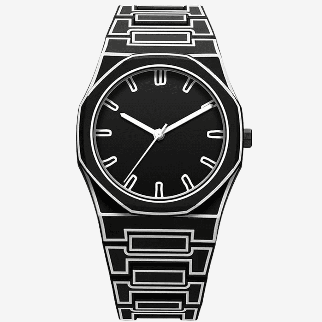 Relógio Vartelli PhantomLine preto em vista frontal